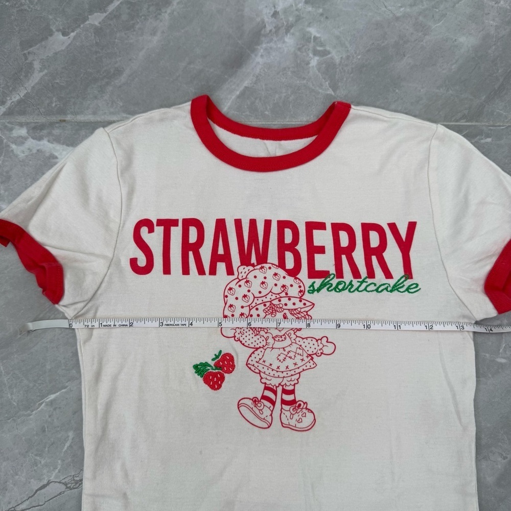 Women’s Fashion Nova Strawberry Shortcake Ringer Short Sleeve Graphic Shirt XS - Picture 15 of 16